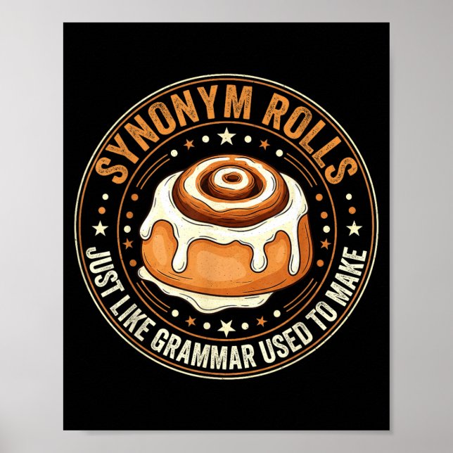 Synonym Rolls Just Like Grammar Used To Make Engli Poster (Vorne)