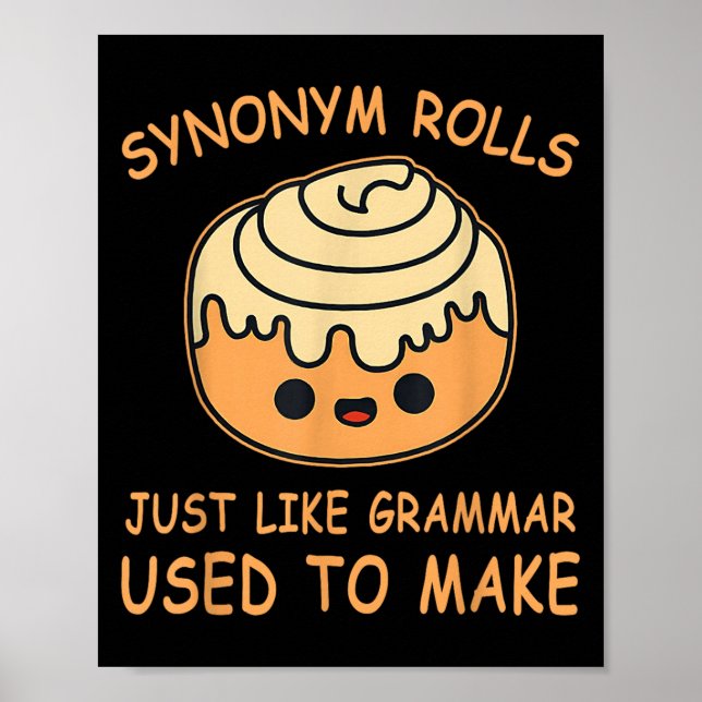 Synonym Rolls Just Like Grammar Used To Make Teach Poster (Vorne)