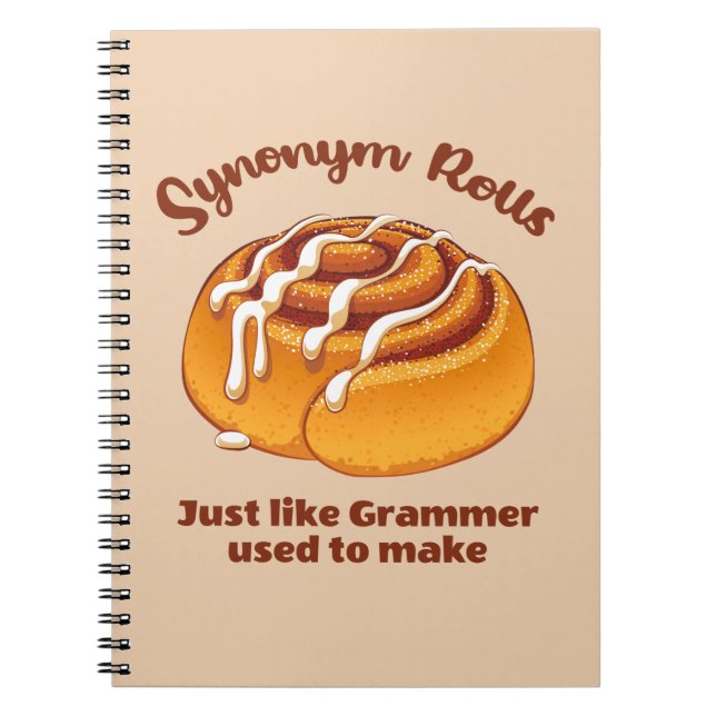 Synonym-Rolls wie Grammer Notizblock (Vorderseite)