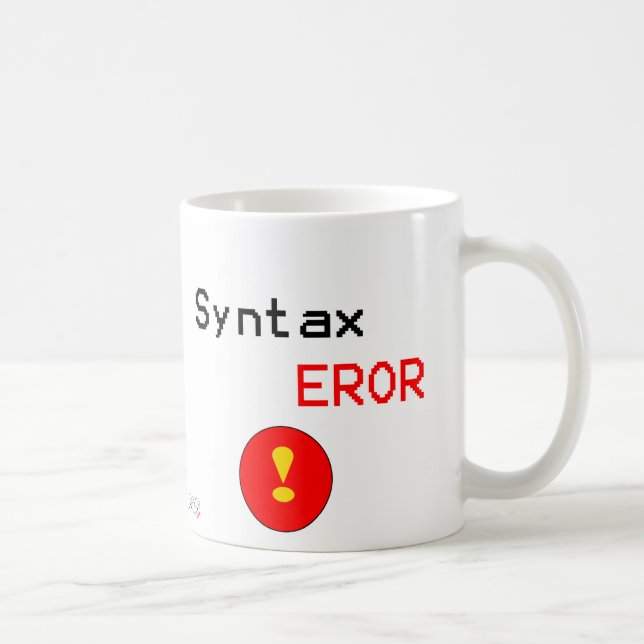 Syntax-Fehler Kaffeetasse (Rechts)