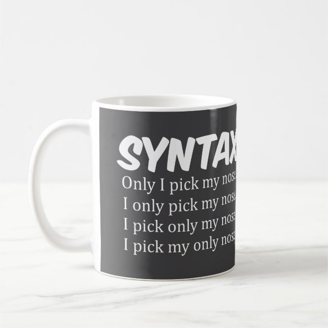 Syntax Funny Nose Picking Kaffeetasse (Links)
