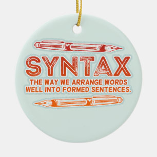 Syntax Funny Sentence Struktur Grammar Keramik Ornament