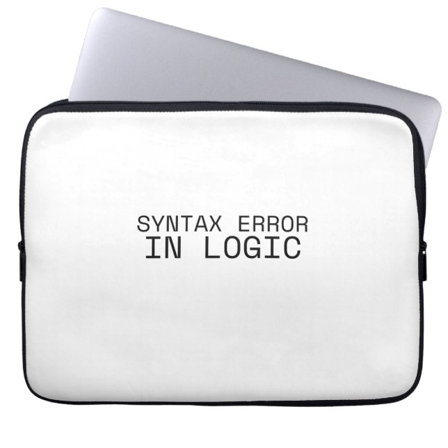 Syntaxfehler in der Logik Minimalist Technical  Laptopschutzhülle (Vorderseite)