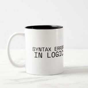 Syntaxfehler in der Logik Minimalist Zweifarbige Tasse