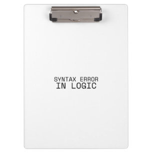 Syntaxfehler in der Logik Minimalistische Schreibm Klemmbrett