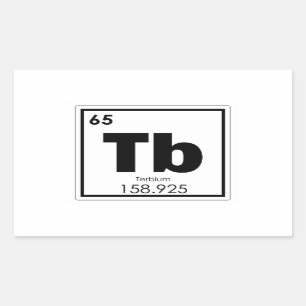 Syntaxformel für Terbium-chemische Elemente Rechteckiger Aufkleber