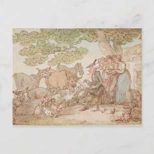 Syntaxskizzierung nach der Natur Postkarte