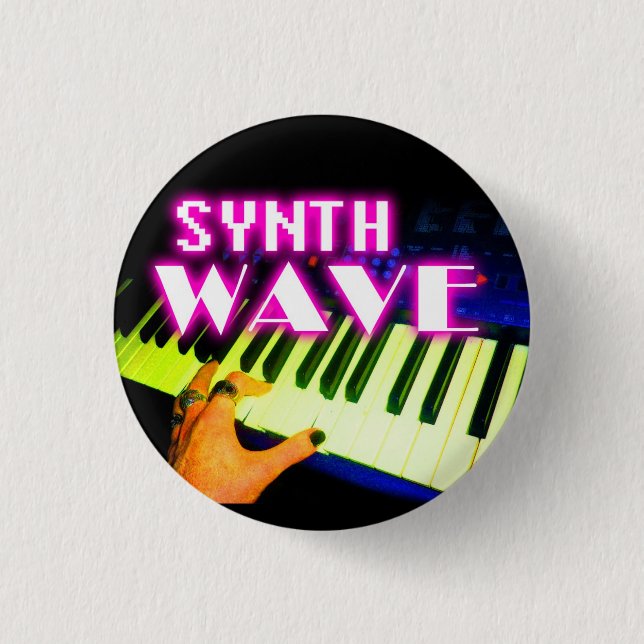 Synth Wave Button (Vorderseite)