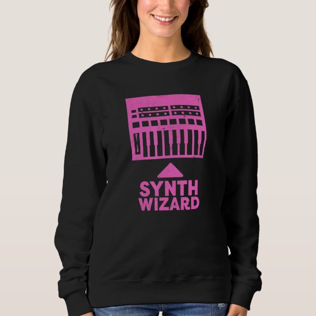 Synth Wizard Keyboard Synthesizer Music Producer 1 Sweatshirt (Vorderseite)