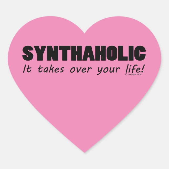 Synthaholic Life Heart Sticker (Vorderseite)