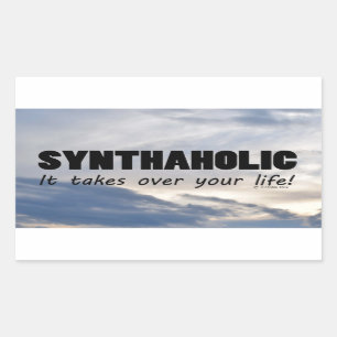 Synthaholische Life-rechteckige Aufkleber
