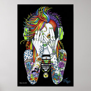 Synthea Psytrance Regenbogen-flüchtiger Blick ein Poster