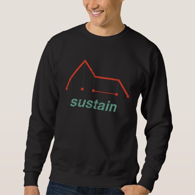 Synthesizer Envelope ADSR Nerd Analog Sustain Vint Sweatshirt (Vorderseite)