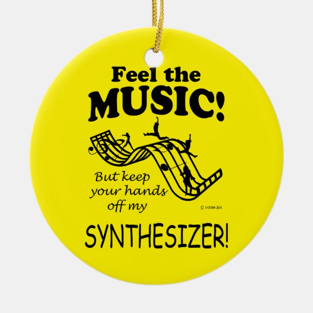 Synthesizer fühlen sich wie Musik Keramik Ornament (Vorne)