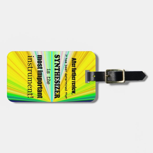 Synthesizer ist das wichtigste Instrument Gepäckanhänger (Vorderseite horizontal)