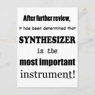 Synthesizer ist das wichtigste Instrument Postkarte