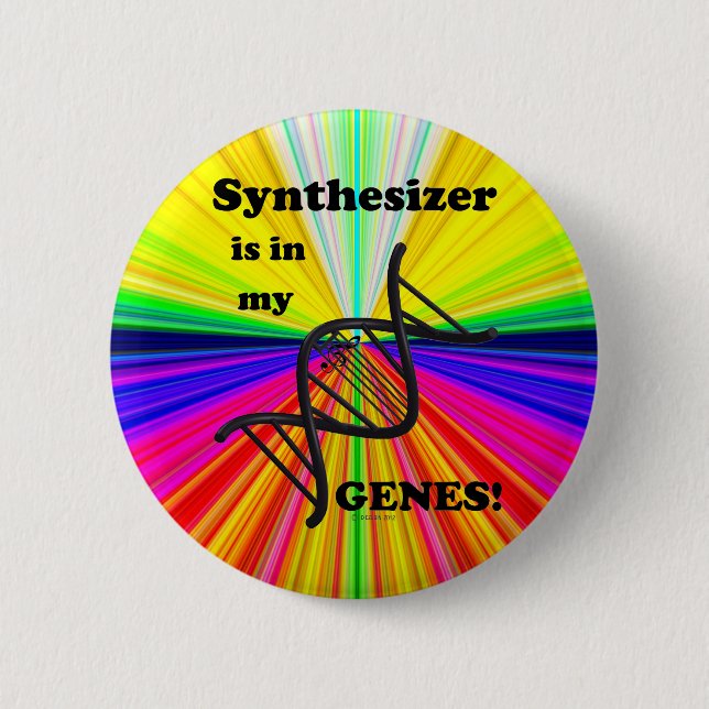 Synthesizer ist in meinen Genen Button (Vorderseite)