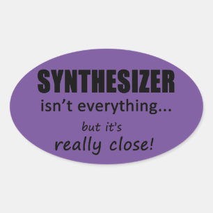 Synthesizer ist nicht alles Oval Sticker