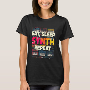 Synthesizer-Musiker Synth DAW Eat Sleep Synth Rep T-Shirt