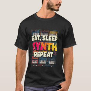 Synthesizer-Musiker Synth DAW Eat Sleep Synth Rep T-Shirt