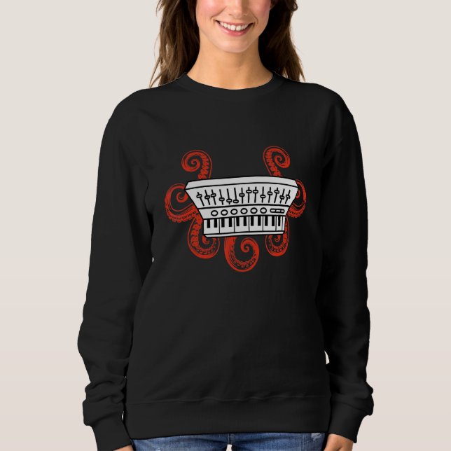 Synthesizer Octopus Electronic Music Producer Wave Sweatshirt (Vorderseite)