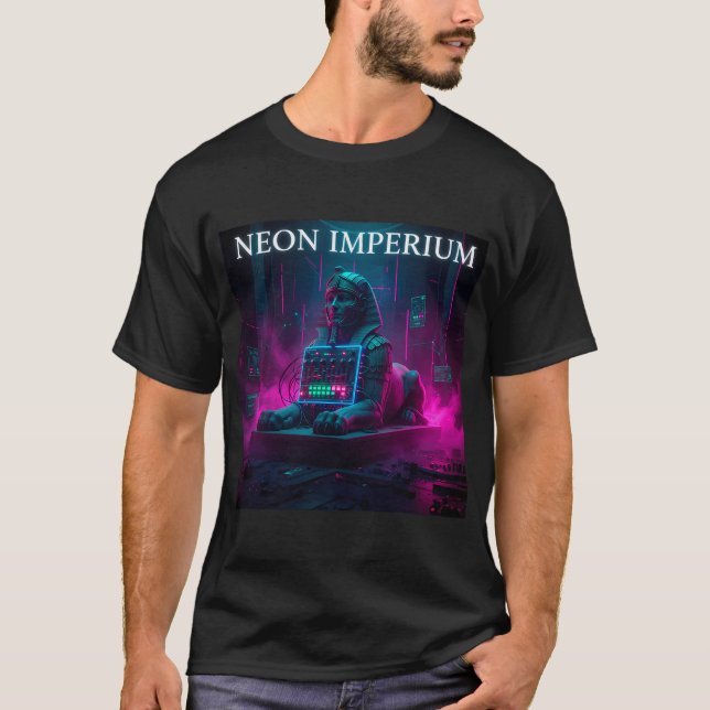 Synthesizer Sphinx - Acid House Ägyptischer Römisc T-Shirt (Vorderseite)