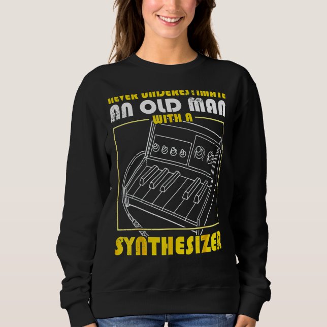 Synthesizer Synth Keyboard Electronic Musicians Mo Sweatshirt (Vorderseite)