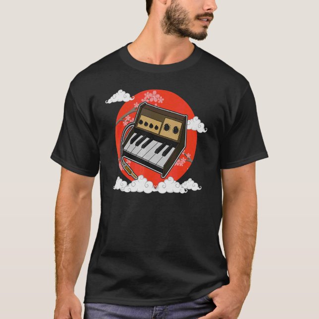 Synthesizer Synth Keyboard Electronic Musicians Mo T-Shirt (Vorderseite)