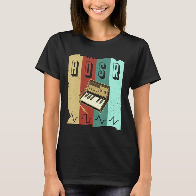 Synthesizer Synth Keyboard Electronic Musicians Mo T-Shirt (Vorderseite)