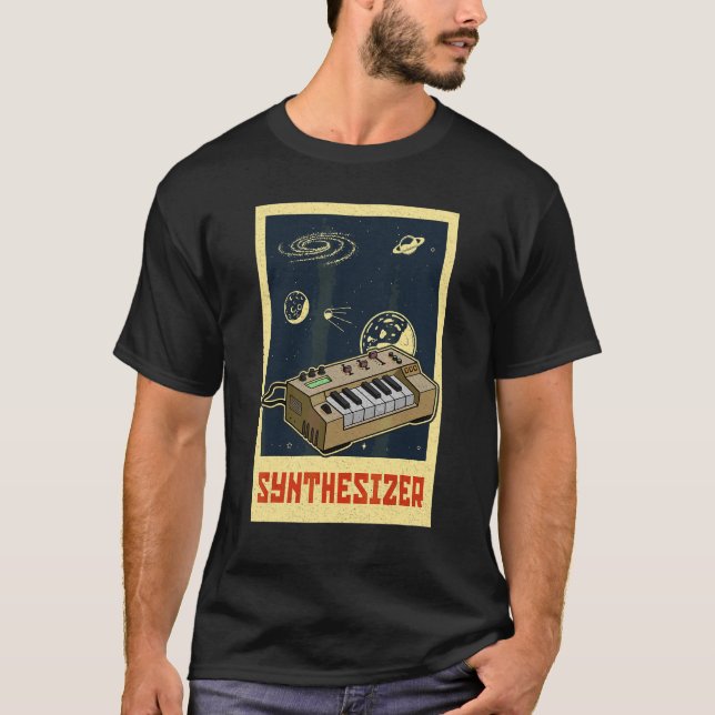 Synthesizer Synth Keyboard Electronic Musicians Mo T-Shirt (Vorderseite)