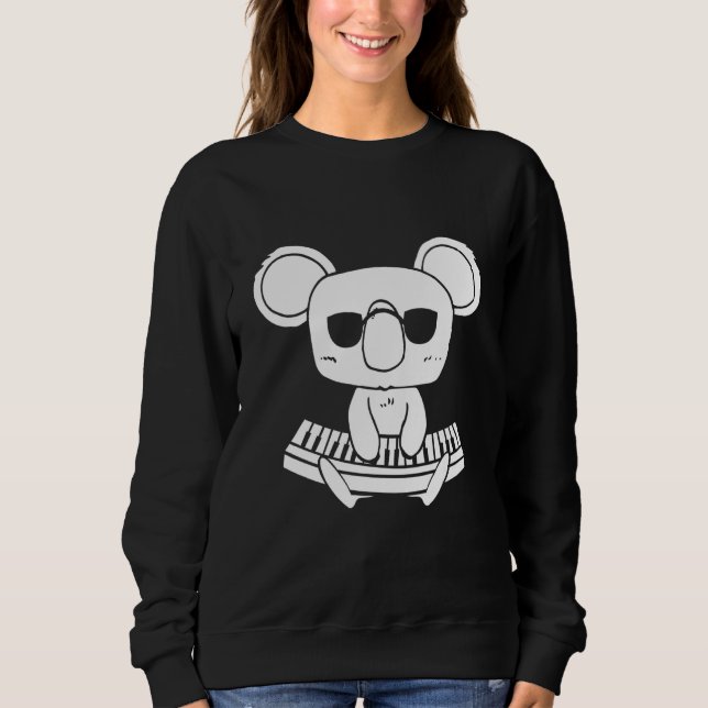 Synthesizer-Tastatur-Instrument Koala als Tastatur Sweatshirt (Vorderseite)