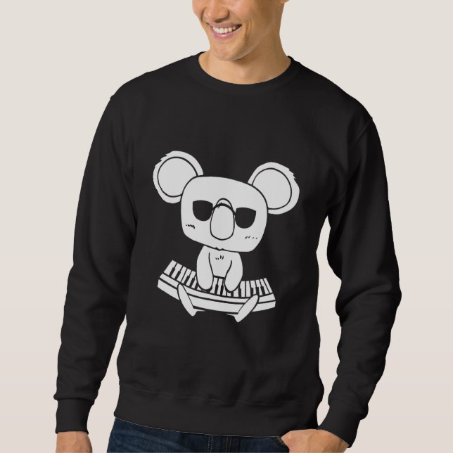 Synthesizer-Tastatur-Instrument Koala als Tastatur Sweatshirt (Vorderseite)