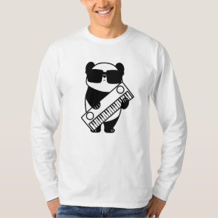 Synthesizer-Tastatur-Instrument Panda T-Shirt