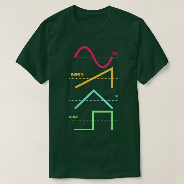 Synthesizer Techno Modularer Synth Analog T-Shirt (Design vorne)