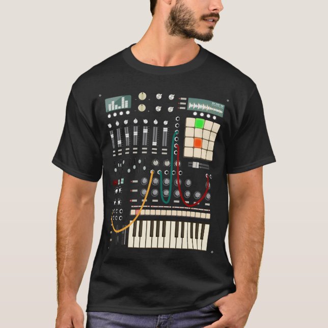 Synthesizer- und Trommelmaschine von Mewzeek t T-Shirt (Vorderseite)