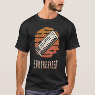 Synthesizer Vintage Retro Klassik Sonnenuntergangs T-Shirt