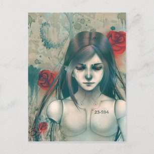 Synthetische Beauty Blue Version Postkarte