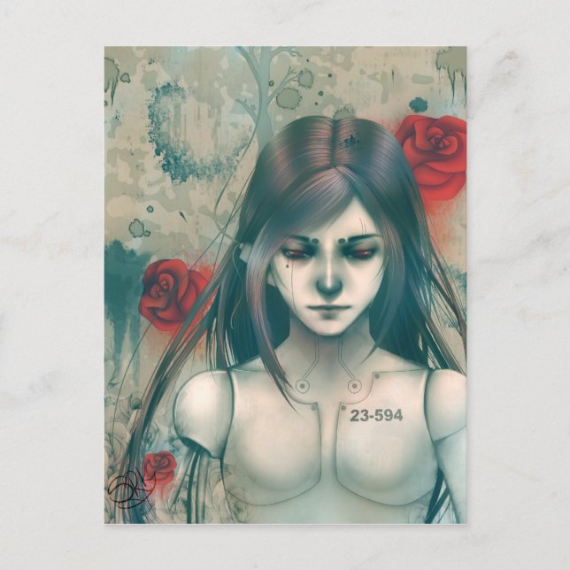 Synthetische Beauty Blue Version Postkarte (Vorderseite)