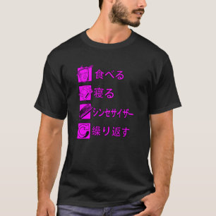 Synthpop New-Wave-Musik, wiederholt Synth-Japanisc T-Shirt