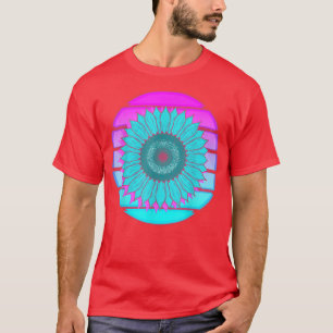 Synthwave 80er Art Vaporwave Blume Blossom Retro S T-Shirt