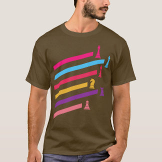 Synthwave 80er Schach Pieces T-Shirt