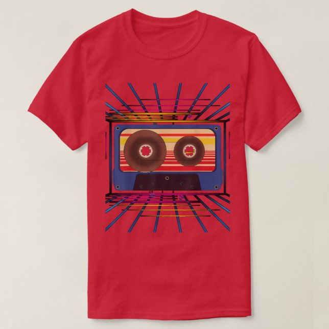 Synthwave 80s Music Lover Retro Vaporwave Art Cass T-Shirt (Design vorne)