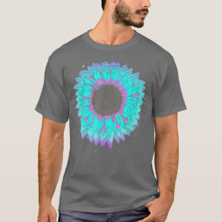 Synthwave Blume Blossom 90er Vaporwave Sonnenblume T-Shirt