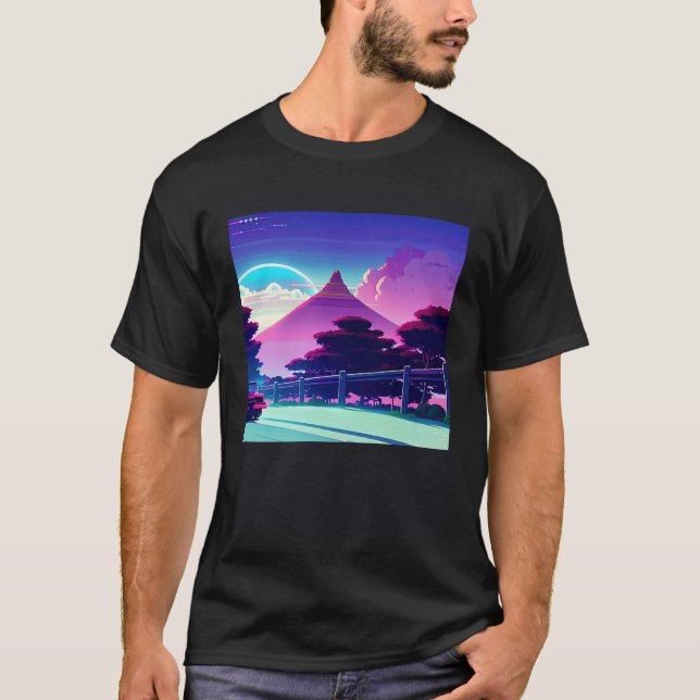 Synthwave Car outrun retrowave futuresynth scfi T-Shirt (Vorderseite)