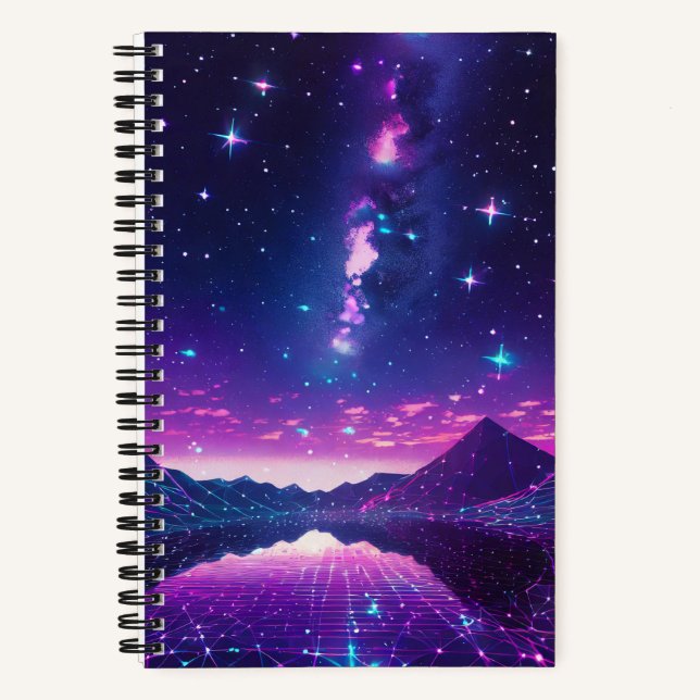 Synthwave Dream Journal Notizbuch (Vorderseite)