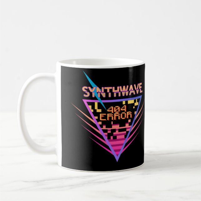 Synthwave-Fehler 404 Kaffeetasse (Links)