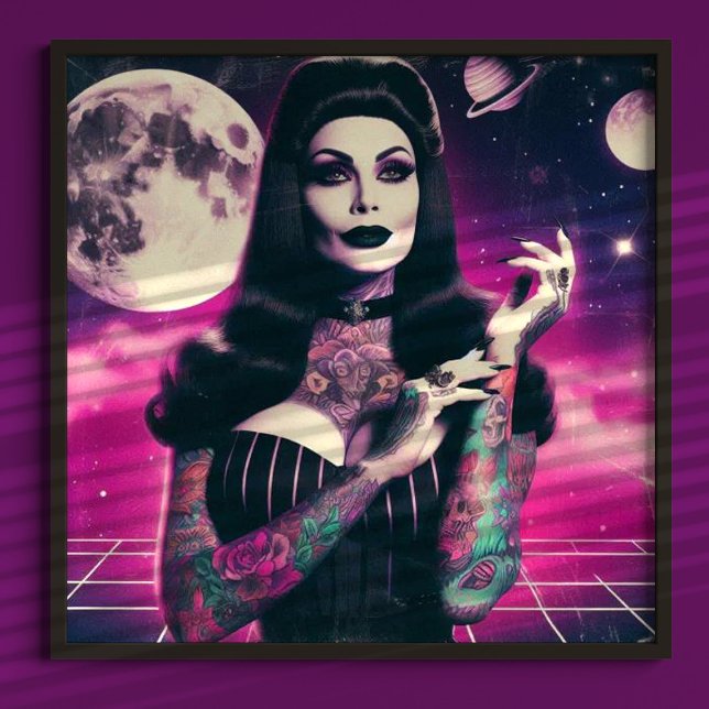 Synthwave Goth Button-up Poster (Von Creator hochgeladen)