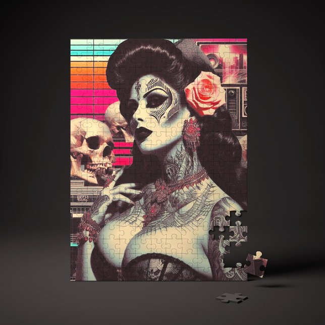 Synthwave Gruselige Pin-up Puzzle (Von Creator hochgeladen)