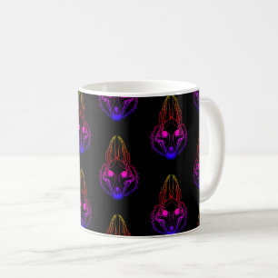 Synthwave Jackals Skull-Kaffee-Tasse Kaffeetasse