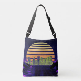 Synthwave-Lila Crossbody-Beutel Tragetaschen Mit Langen Trägern